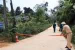 Phong tỏa cụm dân cư thuộc đội 10, thôn 3B, xã Việt Cường, huyện Trấn Yên, tỉnh Yên Bái. (Ảnh: Tuấn Anh/TTXVN)