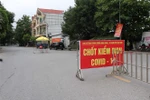 Một chốt kiểm soát dịch bệnh ở Bắc Ninh. (Nguồn: TTXVN)