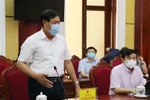 Thứ trưởng Bộ Y tế Đỗ Xuân Tuyên phát biểu tại buổi làm việc với lãnh đạo tỉnh Bắc Ninh. (Ảnh: Thái Hùng/TTXVN)