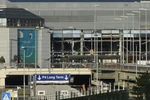Quang cảnh tan hoang tại sân bay Zaventem sau vụ tấn công khủng bố ở Brussels ngày 22/3. (Nguồn: AFP/TTXVN)