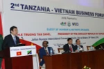 Chủ tịch nước Trương Tấn Sang phát biểu tại Diễn đàn Doanh nghiệp Việt Nam-Tanzania. (Ảnh: Nguyễn Khang/TTXVN)