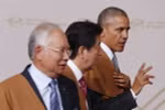 Tổng thống Mỹ Barack Obama và Thủ tướng Nhật Bản Shinzo Abe tại Hội nghị cấp cao APEC 24. (Nguồn: AP)
