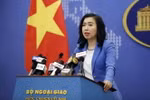 Người phát ngôn Bộ Ngoại giao Lê Thị Thu Hằng trả lời câu hỏi của các phóng viên trong nước và quốc tế. (Ảnh: Dương Giang/TTXVN)