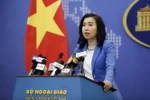 Người phát ngôn Bộ Ngoại giao Lê Thị Thu Hằng trả lời câu hỏi của các phóng viên trong nước và quốc tế. (Ảnh: Dương Giang/TTXVN)