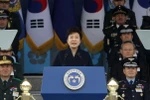 Tổng thống Hàn Quốc Park Geun-hye yêu cầu Triều Tiên từ bỏ chương trình hạt nhân. (Nguồn: AFP/TTXVN)