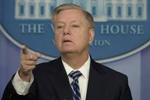 Thượng nghị sỹ Mỹ Lindsey Graham phát biểu tại cuộc họp báo ở Washington, DC ngày 27/10/2019. (Nguồn: AFP/TTXVN)