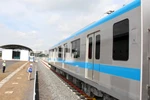 Đoàn tàu tuyến metro số 1. (Ảnh: Tiến Lực/TTXVN)