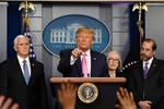 Tổng thống Mỹ Donald Trump tại cuộc họp báo về COVID-19
