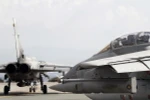 Máy bay chiến đấu Tornado GR4 của Không quân Hoàng gia Anh chuẩn bị cất cánh từ căn cứ Akrotiri, gần thành phồ Limassol, Cyprus. (Nguồn: AFP/TTXVN)