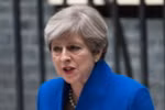 Thủ tướng Anh Theresa May tại Nhà số 10 phố Downing. (Nguồn: THX/TTXVN)