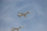 Máy bay ném bom Tupolev Tu-22M3 tham gia lễ duyệt binh kỷ niệm 70 năm Ngày Chiến thắng ở thủ đô Moskva ngày 9/5. (Nguồn: AFP/TTXVN)