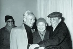 Tổng Bí thư Lê Duẩn cùng hai người bạn chiến đấu và cộng sự gần gũi: Trường Chinh, Phạm Văn Đồng. (Nguồn: TTXVN)