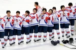 Đoàn vận động viên khúc côn cầu nữ của Triều Tiên. (Nguồn: Yonhap/TTXVN)
