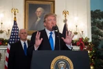 Tổng thống Mỹ Donald Trump phát biểu tại Nhà Trắng ngày 6/12. (Nguồn: AFP/TTXVN)