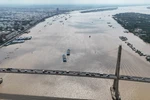 Khu vực sông Tiền giáp ranh gữa tỉnh Tiền Giang và tỉnh Bến Tre. (Ảnh minh họa. Nguồn: Vietnam+)