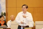 Chủ nhiệm Ủy ban Khoa học Công nghệ và Môi trường của Quốc hội Phan Xuân Dũng phát biểu tại phiên họp. (Ảnh: Phương Hoa/TTXVN)