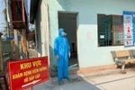 Khu vực cách ly tại "tâm dịch" xã Sơn Lôi, huyện Bình Xuyên, tỉnh Vĩnh Phúc. (Ảnh: Thùy Giang/Vietnam+)