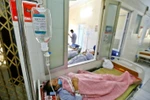 Bệnh nhân điều trị sốt xuất huyết tại khoa Virut ký sinh trùng (Bệnh viện Bệnh Nhiệt đới Trung ương). 