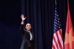 Tổng thống Barack Obama đã có bài phát biểu đặc biệt trước gần 2.000 thanh niên, đại diện cho giới trẻ Việt Nam. (Ảnh: Minh Sơn/TTXVN)
