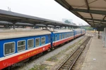 Đoàn tàu của Tổng công ty Đường sắt Việt Nam tại ga Hà Nội. (Ảnh: Minh Sơn/Vietnam+)