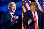 Tổng thống Mỹ Joe Biden (trái) và cựu Tổng thống Donald Trump. (Ảnh: AFP/TTXVN)