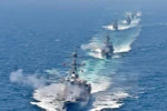 Các tàu chiến của Hàn Quốc tham gia một cuộc tập trận. (Nguồn: EPA/TTXVN)