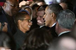 Ahmed Mohamed trò chuyện với ông Obama. (Nguồn: Getty)