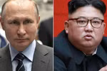 Tổng thống Nga Vladimir Putin và nhà lãnh đạo Triều Tiên Kim Jong-un. (Nguồn: AFP)
