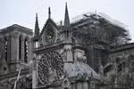 Nhà thờ Đức Bà Paris sau vụ hỏa hoạn, ngày 16/4. (Nguồn: AFP/TTXVN)