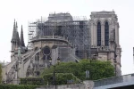 Nhà thờ Đức Bà Paris sau vụ hỏa hoạn. (Nguồn: THX/TTXVN)
