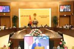 Phó Chủ tịch Thường trực Quốc hội Tòng Thị Phóng phát biểu ý kiến thảo luận. (Ảnh: Dương Giang/TTXVN)