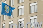 Quang cảnh bên ngoài trụ sở OPCW ở La Hay, Hà Lan. (Nguồn: AFP/ TTXVN)