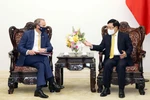 Phó Thủ tướng Chính phủ Phạm Bình Minh tiếp Bộ trưởng thứ nhất, Bộ trưởng Bộ Ngoại giao và Phát triển Liên hiệp Vương quốc Anh và Bắc Ireland Dominic Raab. (Ảnh: Phạm Kiên/TTXVN)