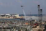 Cảnh đổ nát hoang tàn sau vụ nổ kinh hoàng ở khu cảng thủ đô Beirut, Liban ngày 5/8/2020. (Ảnh: THX/TTXVN)