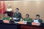 Công an Hà Nội công bố kết quả điều tra ban đầu thảm án khiến 2 người trong gia đình tử vong tại Thạch Thất (Ảnh: Võ Phương/Vietnam+) 