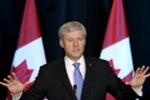 Thủ tướng Canada Stephen Harper trong cuộc họp báo về Hiệp định TPP tại Ottawa, ngày 5/10.(Nguồn: Reuters/TTXVN)
