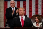 Tổng thống Trump đọc thông điệp liên bang. (Nguồn: ABC)