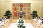 Thủ tướng Phạm Minh Chính chủ trì cuộc họp. (Ảnh: Dương Giang/TTXVN)