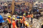 Hiện trường vụ sập nhà. (Nguồn: thenewsnigeria.com.ng)