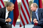 Tổng thống Mỹ Obama (trái) gặp Tổng thống Nga Putin ở Bắc Ireland, tháng 6/2013. (Nguồn: AP
