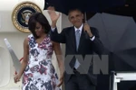Tổng thống Mỹ Barack Obama và phu nhân trong chuyến thăm Cuba. (Nguồn: AFP/TTXVN)