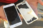 Màn hình của chiếc iPhone bị vỡ nát. (Nguồn: Daily Mail)