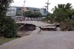 ''Hố tử thần'' có diện tích khoảng 100m2. (Ảnh: Nguyễn Hoàng/TTXVN)