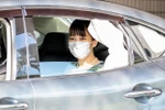 Công chúa Mako đến một khách sạn ở Tokyo (Nhật Bản) để tham dự một sự kiện báo chí với Komuro sau khi đăng ký kết hôn, ngày 26/10/2021. (Nguồn: cnn.com)
