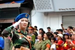 [Photo] Cận cảnh khối nữ Quân y, Dân quân xinh đẹp trong lễ diễu binh