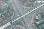 Thành phố Hà Nội và Bộ Giao thông vận tải đã tổ chức Lễ thông xe nút giao Trung Hòa và hầm nút giao Thanh Xuân. (Ảnh: Tùng Lâm/Vietnam+)