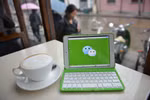Biểu tượng WeChat trên một màn hình máy tính ở Thượng Hải, Trung Quốc. (Ảnh: AFP/TTXVN)