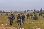 Binh sỹ Syria tiến vào thị trấn Tal Toukan, tỉnh Idlib ngày 5/2/2020. (Ảnh: AFP/TTXVN)