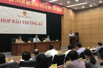 Ông Hoàng Anh Tuấn thông tin tại phiên họp báo ngày 16/10 của Bộ Công Thương. (Ảnh: Đức Duy/Vietnam+)