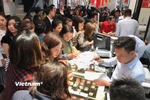 Giá vàng trong nước lại nóng lên khi gần đến ngày Thần Tài (Mùng 10 tháng Giêng âm lịch). (Ảnh: Đức Duy/Vietnam+)